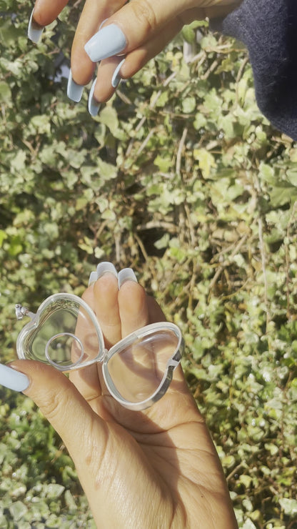 Clover Shaped Photo Locket Pendant