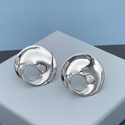 Flower Sterling Silver Stud Earrings