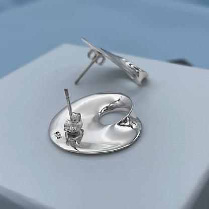 Flower Sterling Silver Stud Earrings