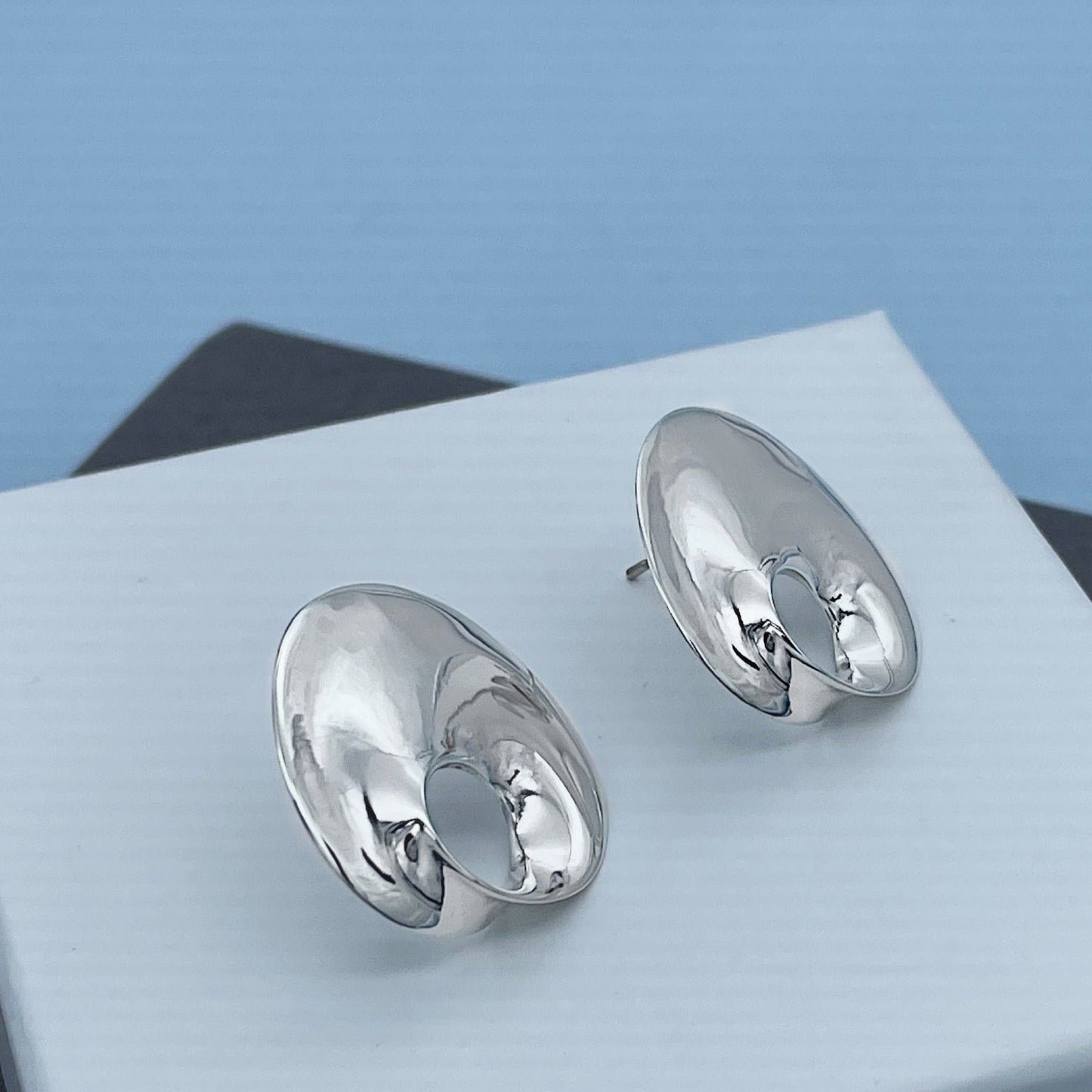 Flower Sterling Silver Stud Earrings
