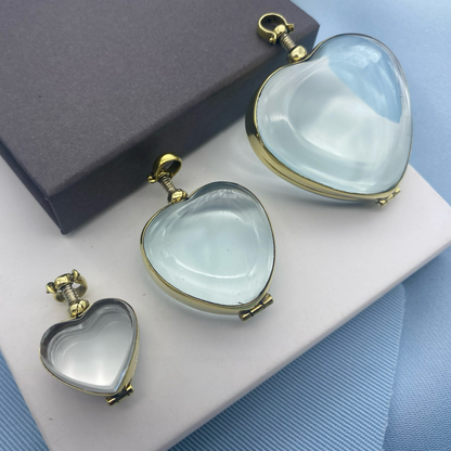 Heart Shaped Gold Plated Glass Locket
