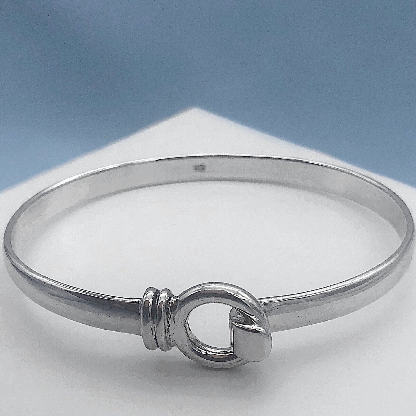 Heavy Licks Silver Bangle for Small Wrists