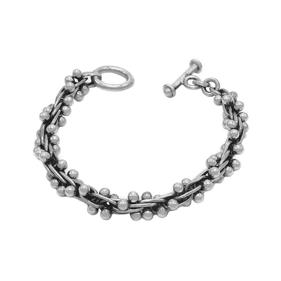 Large Grapes Silver Necklace Bracelet Set - Mon Bijoux