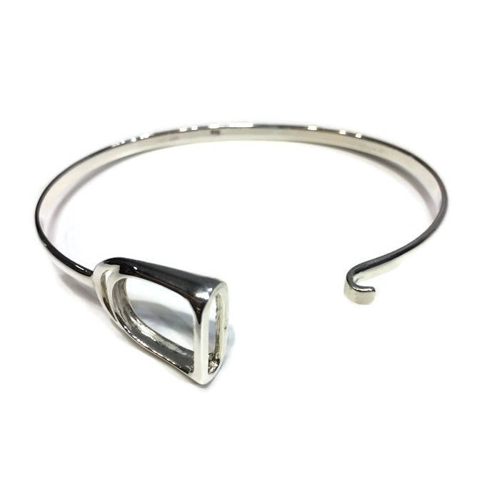 Sterling Silver Bracelet Bangle - Stirrup - Mon Bijoux
