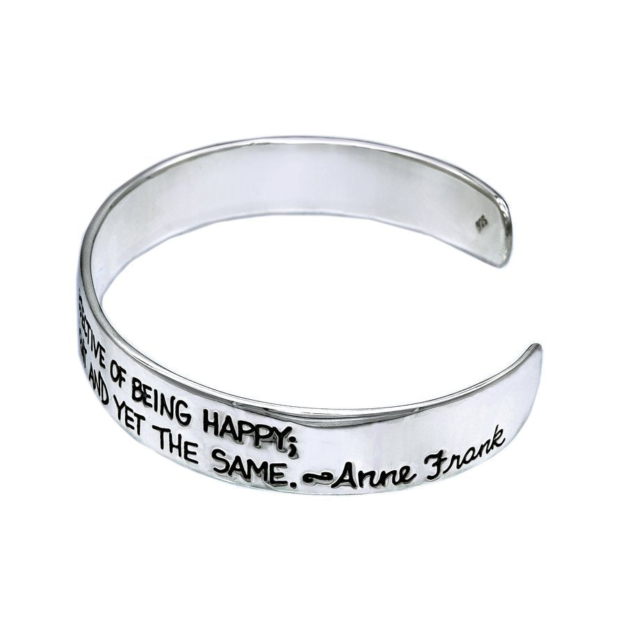 Anne Frank Quote Silver Bangle - Mon Bijoux