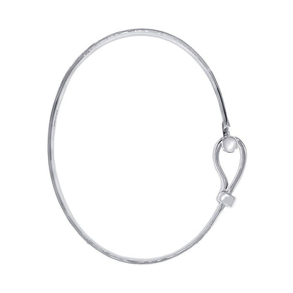 Hook and Ball Silver Bangle - Mon Bijoux