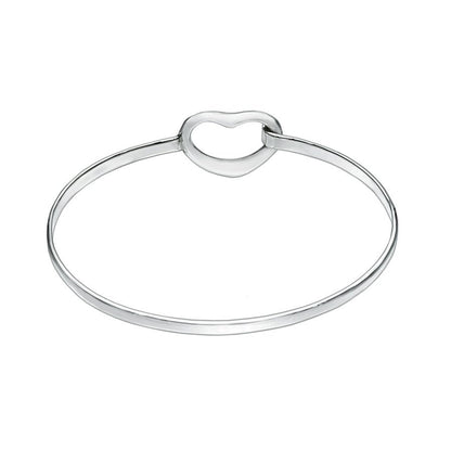 Large Hollow Heart Bracelet - Mon Bijoux