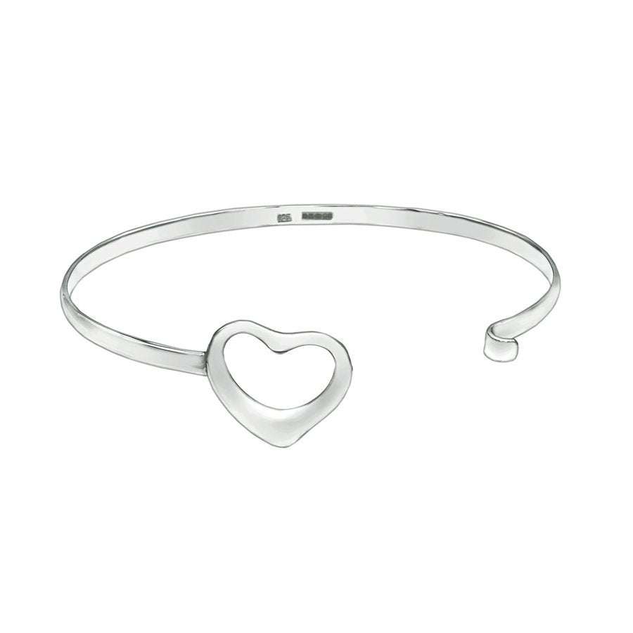 Large Hollow Heart Bracelet - Mon Bijoux