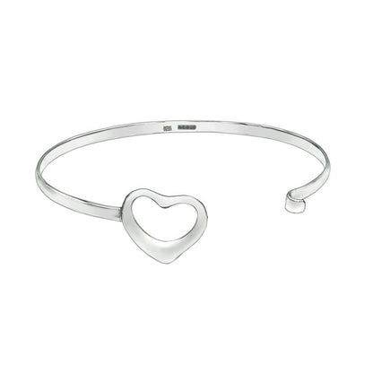 Large Hollow Heart Bracelet - Mon Bijoux