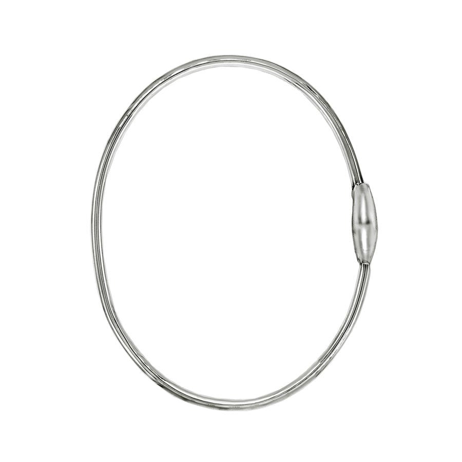 Solid Sterling Silver or Gold Vermeil Solid Heart Clasp Bangle - Mon Bijoux - Mon Bijoux