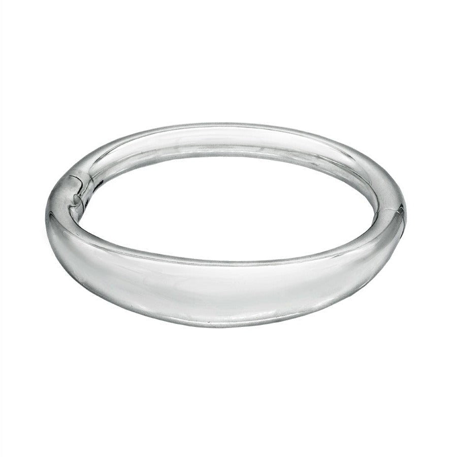 Bold and the Beautiful Chunky Silver Bangle Bracelet - Mon Bijoux