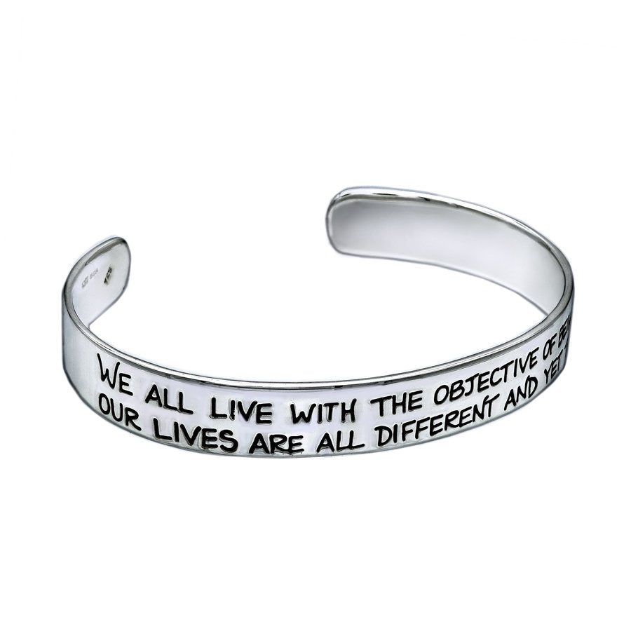 Anne Frank Quote Silver Bangle - Mon Bijoux