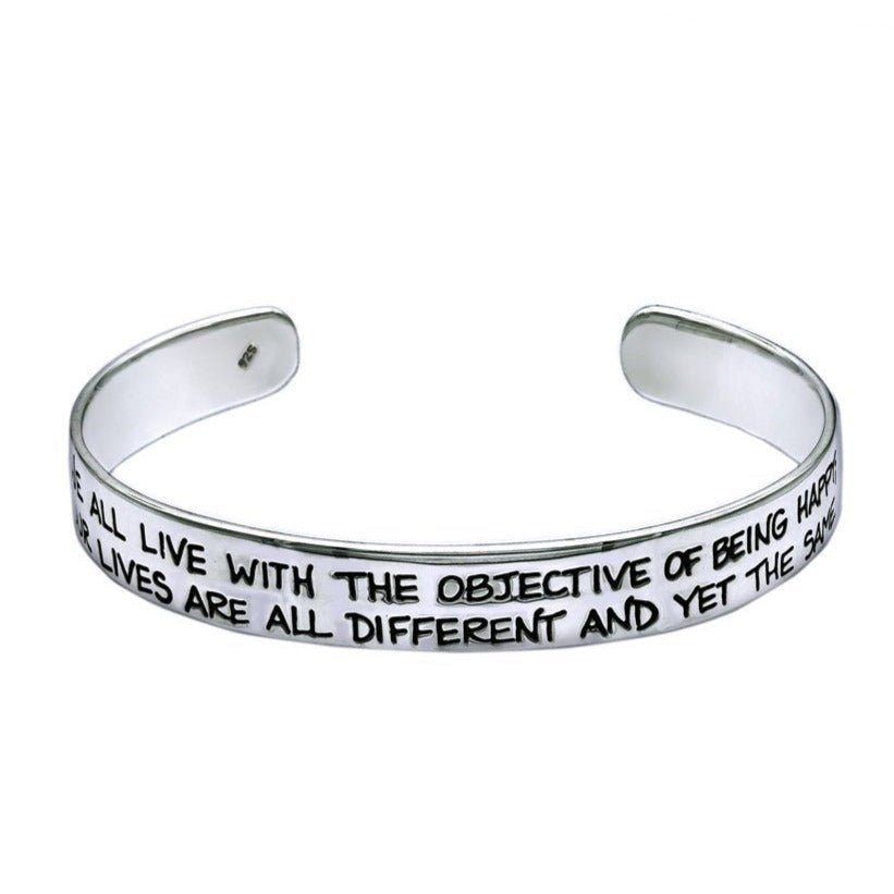 Anne Frank Quote Silver Bangle - Mon Bijoux