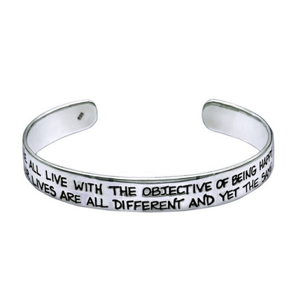 Anne Frank Quote Silver Bangle - Mon Bijoux