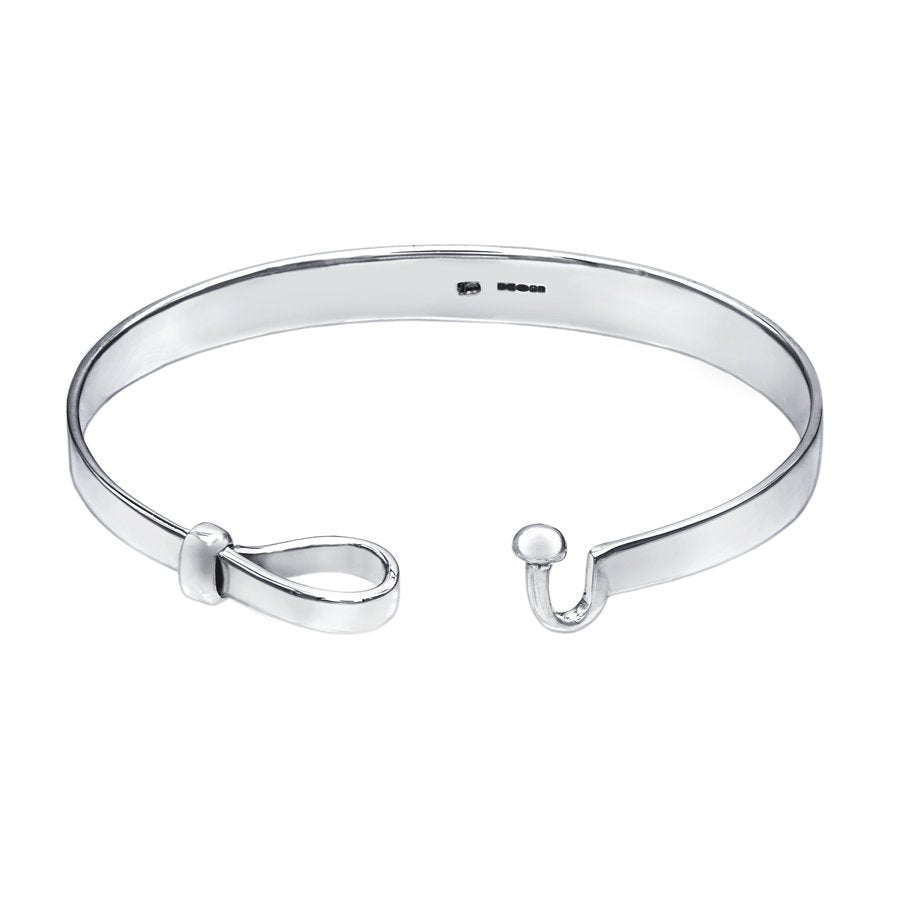 Hook and Ball Unisex Bangle - large wrist size - Mon Bijoux