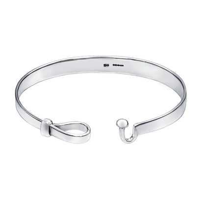 Hook and Ball Unisex Bangle - large wrist size - Mon Bijoux