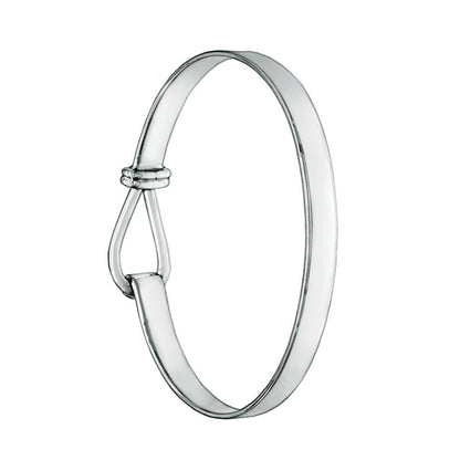 Rope Hook - Unisex Large Wrist Solid Silver Bracelet - Mon Bijoux - Mon Bijoux