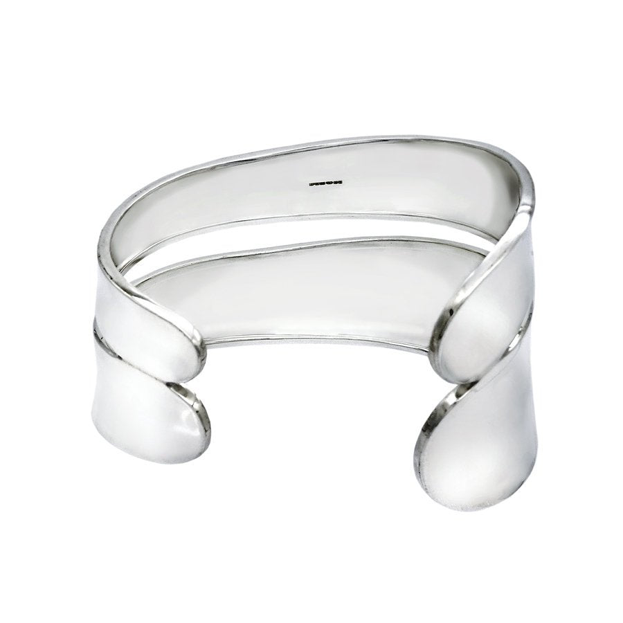 Smile Bangle - Large Statement Sterling Silver Cuff - Mon Bijoux - Mon Bijoux