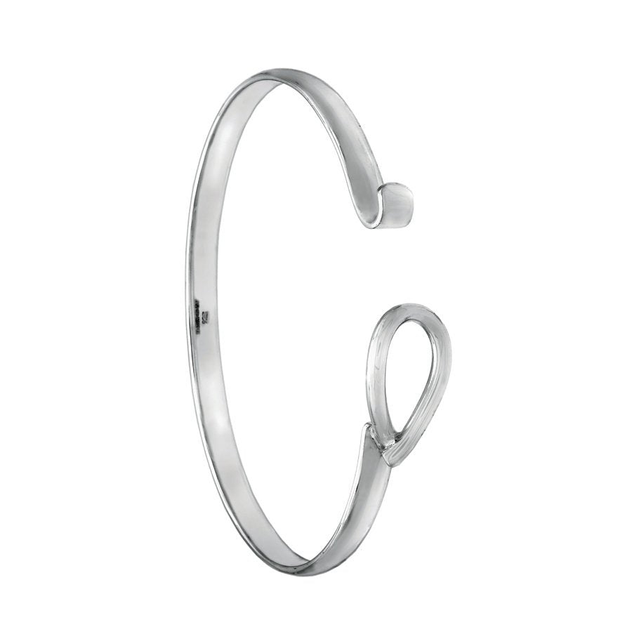 Fat Fish Silver Bangle - Large - Mon Bijoux