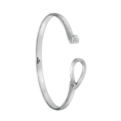 Fat Fish Silver Bangle - Large - Mon Bijoux
