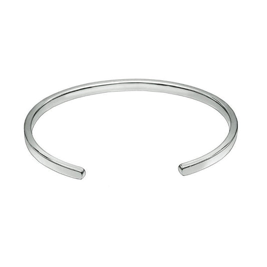 C Bangle - Sterling Silver Simple Band Cuff Bracelet - Mon Bijoux - Mon Bijoux
