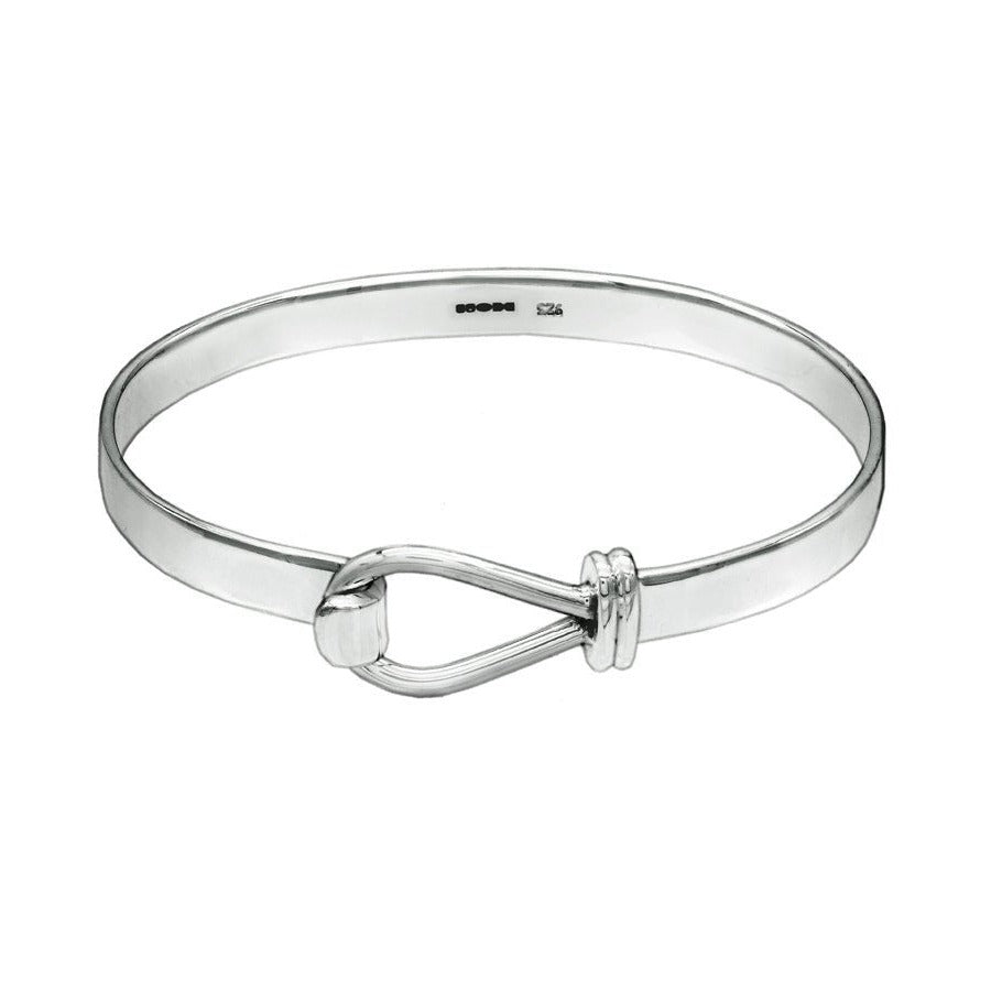 Rope Hook - Unisex Large Wrist Solid Silver Bracelet - Mon Bijoux - Mon Bijoux