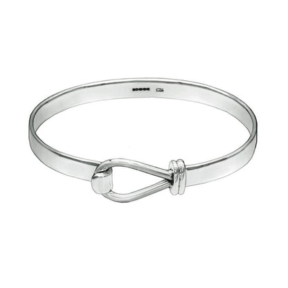 Rope Hook - Unisex Large Wrist Solid Silver Bracelet - Mon Bijoux - Mon Bijoux