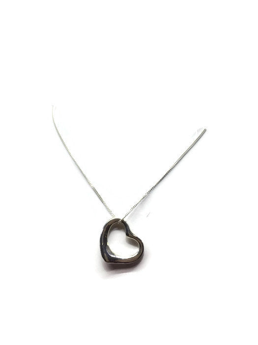 Sterling Silver Hollow Open Heart Necklace - Mon Bijoux - Mon Bijoux