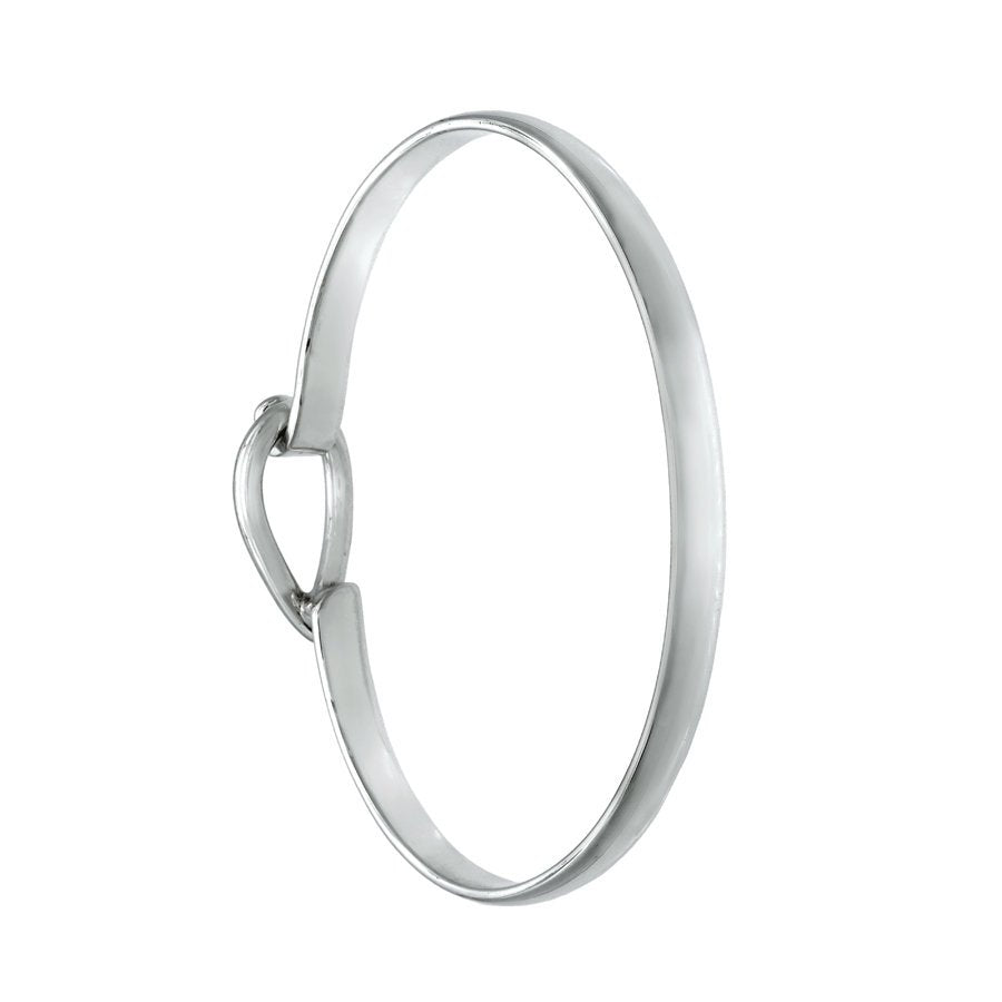 Fat Fish Silver Bangle - Large - Mon Bijoux