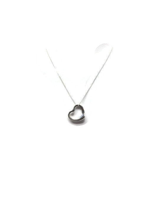 Sterling Silver Hollow Open Heart Necklace - Mon Bijoux - Mon Bijoux