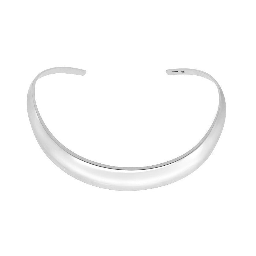 Silver Torque Collar Necklace - 12mm - Mon Bijoux