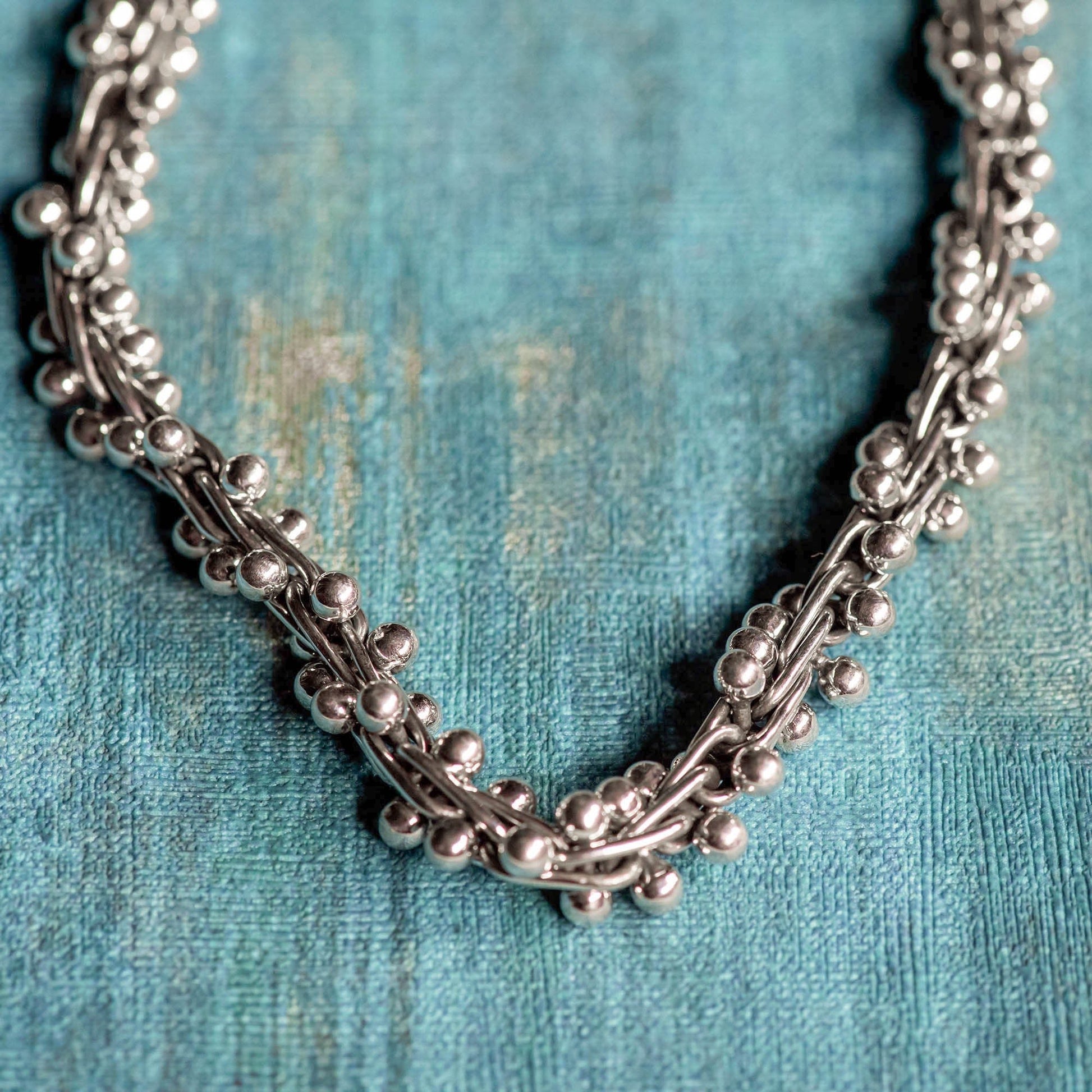 Sterling Silver Spratling Peppercorn Necklace - Mon Bijoux