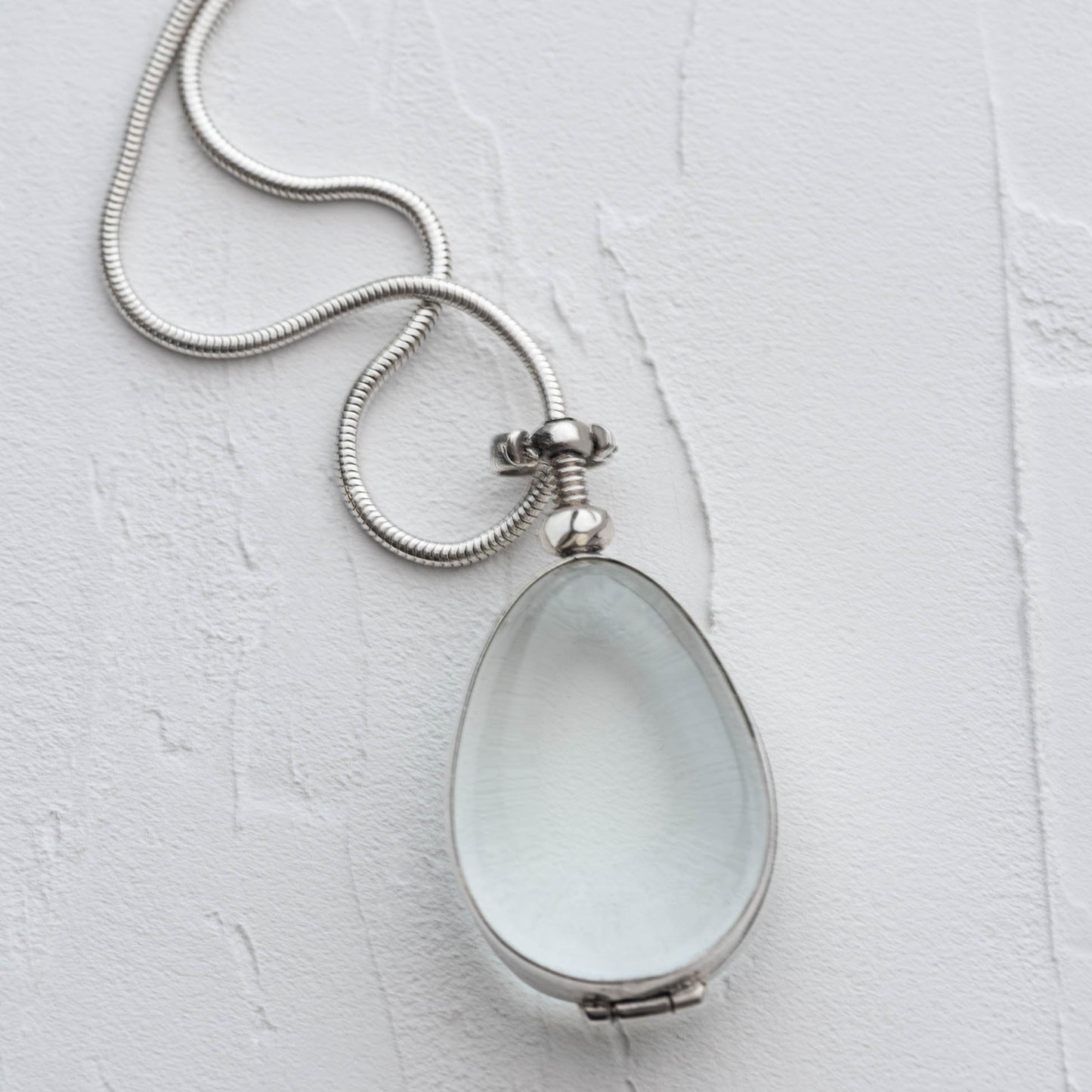 Christmas Jewelry Ideas, Teardrop Silver Lockets for Hair, Glass Locket for Photo Locket, Sterling Silver Locket, Silver Locket Pendant