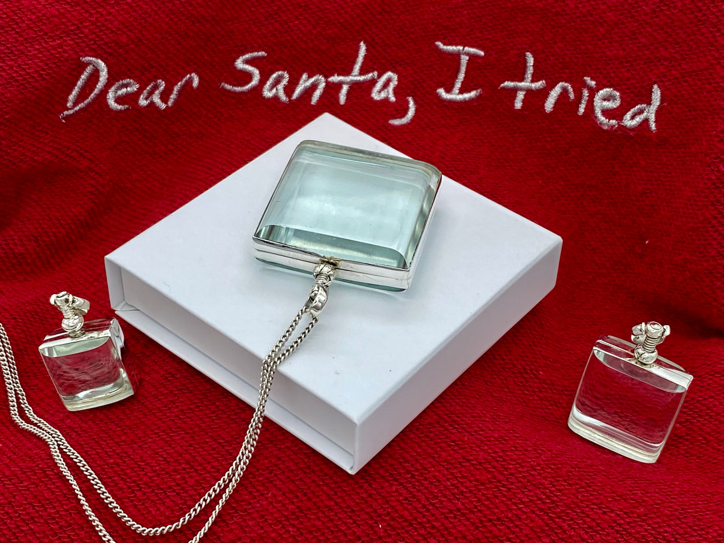 Square Lockets for Christmas, Hair Keepsake, Engraved Photo Locket, Personalised Glass Locket, christmas jewelry ideas, secret santa ideas