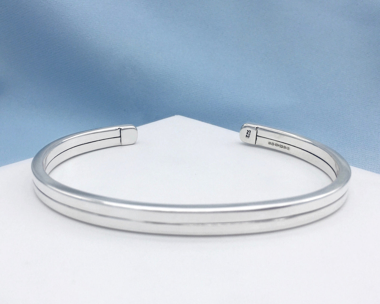 Fathers day Gift for Him Plus Size Silver Bangle Large Mens Silver Cuff Bracelet Chunky Mans Bangle Personalised Bracelet Large Wrist Bangle