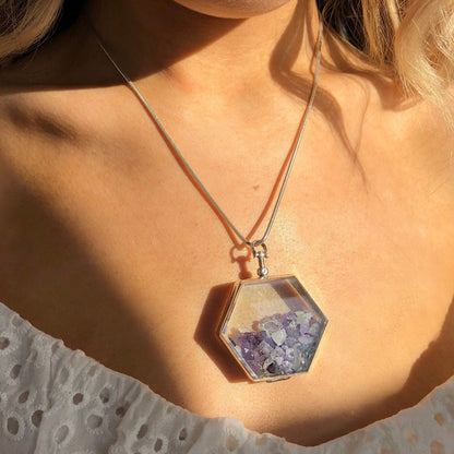 February Birthstone Necklace Glass Gems Personalized Birthstone Locket Jewelry Amethyst Locket Necklace Jewellery Birthstones Personalised