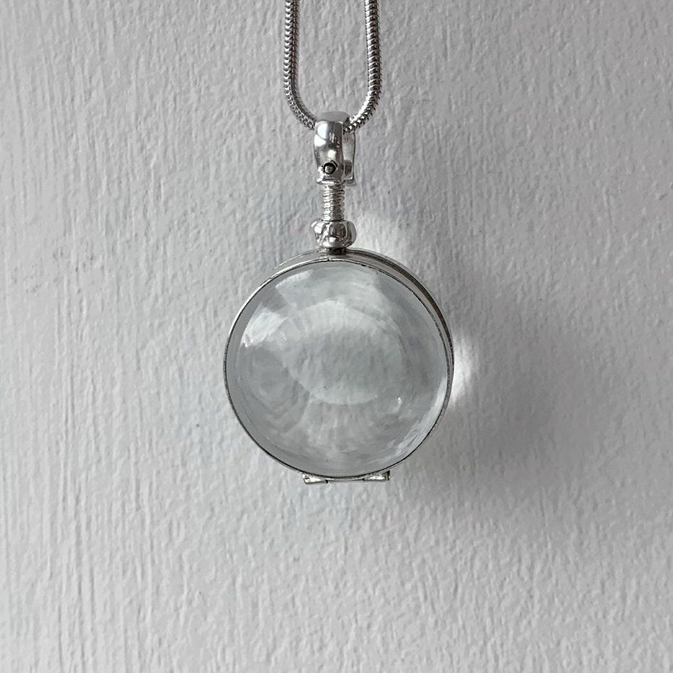 Beveled Glass Locket Necklace Personalized Womens Necklace Heirloom Locket Necklace Bridal Necklace Wedding Locket Gift for Her Wedding Gift