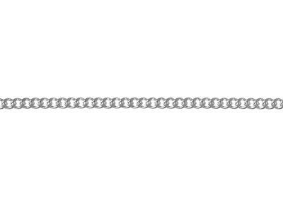 1.8mm Silver Plated Curb chain 18 inch Silver Chain for Pendant, Silver Necklace, Thick Silver Chain, Heavy Silver Curb Chain Necklace