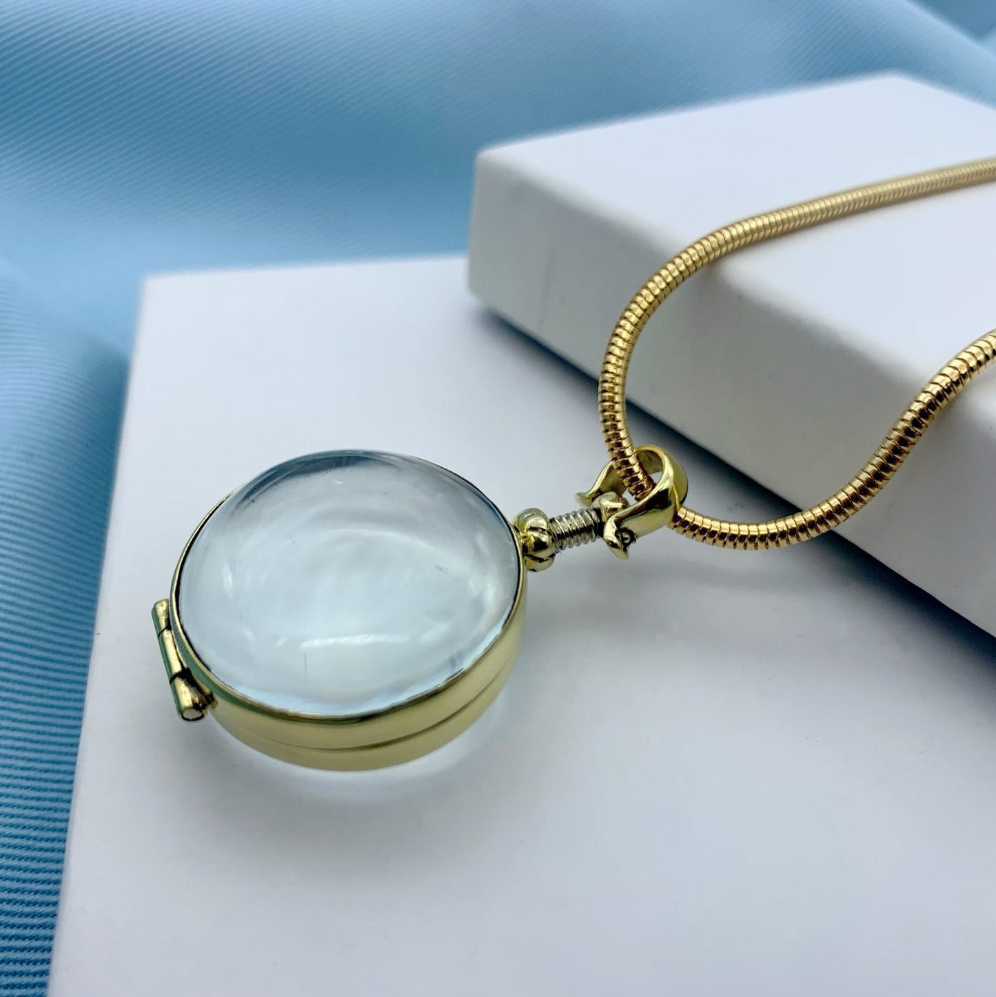 Large budget gold locket necklaces to hold crystals Gemstone Necklace Cheap Birthstone Necklace Choose your Chain, gold locket, gift for her