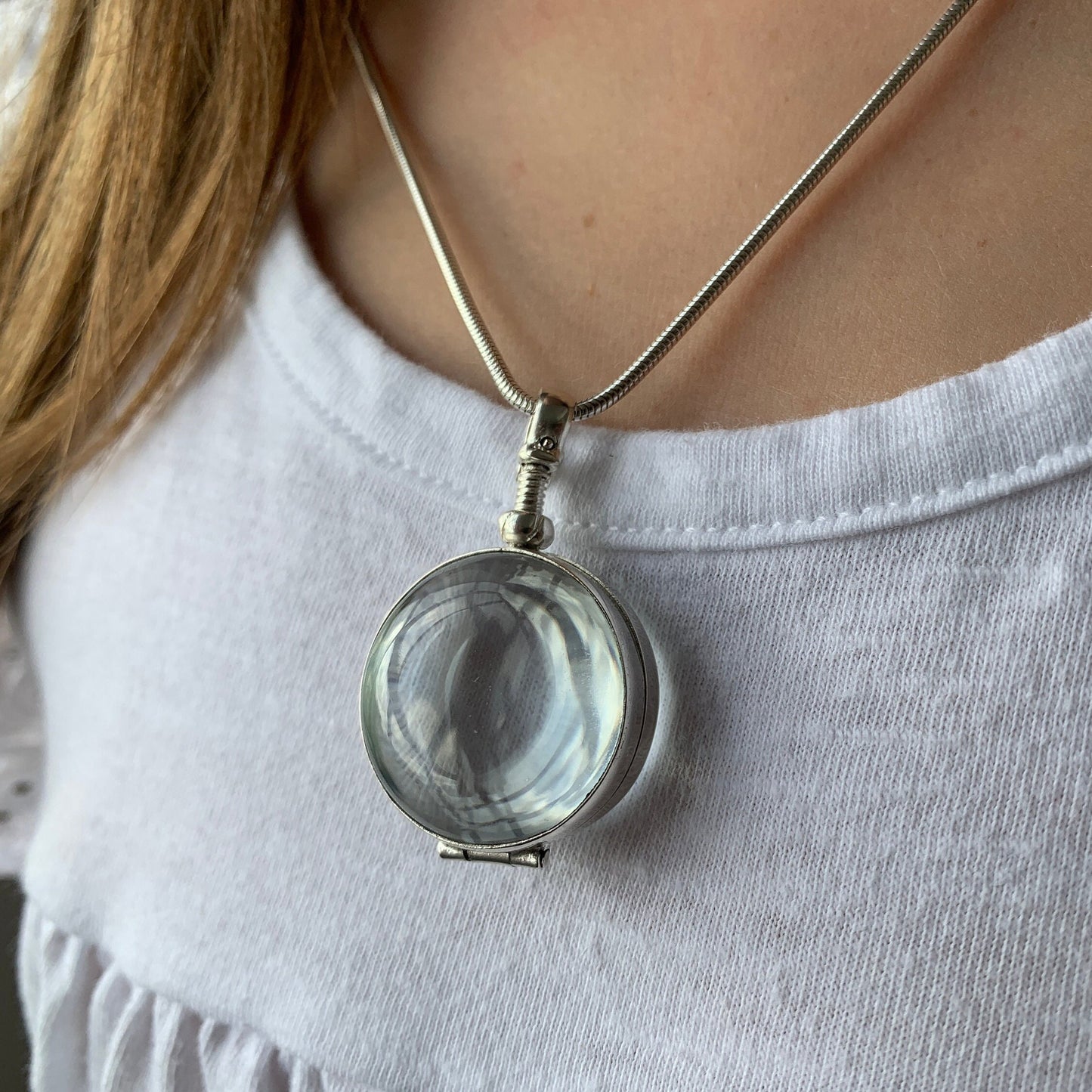 Beveled Glass Locket Necklace Personalized Womens Necklace Heirloom Locket Necklace Bridal Necklace Wedding Locket Gift for Her Wedding Gift