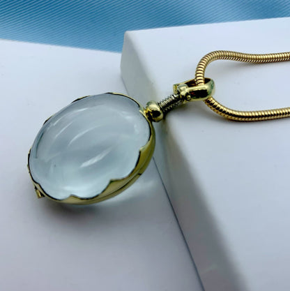 Large budget gold locket necklaces to hold crystals Gemstone Necklace Cheap Birthstone Necklace Choose your Chain, gold locket, gift for her