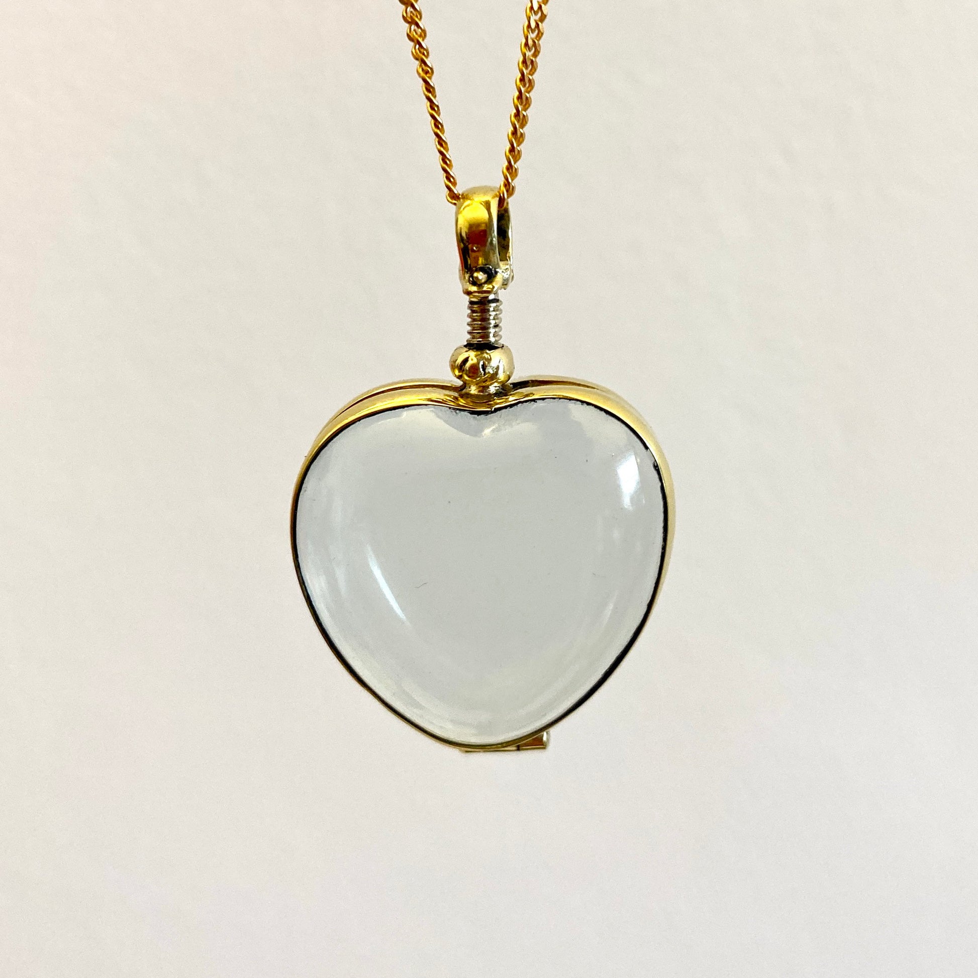 Gold Locket Necklace for Lock of Hair by LY Lockets