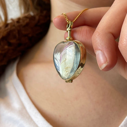 Heart Shaped Gold Lockets Heart Locket Necklace for birthstones and keepsakes, choose your size, gold shaker locket, gift for her add gem