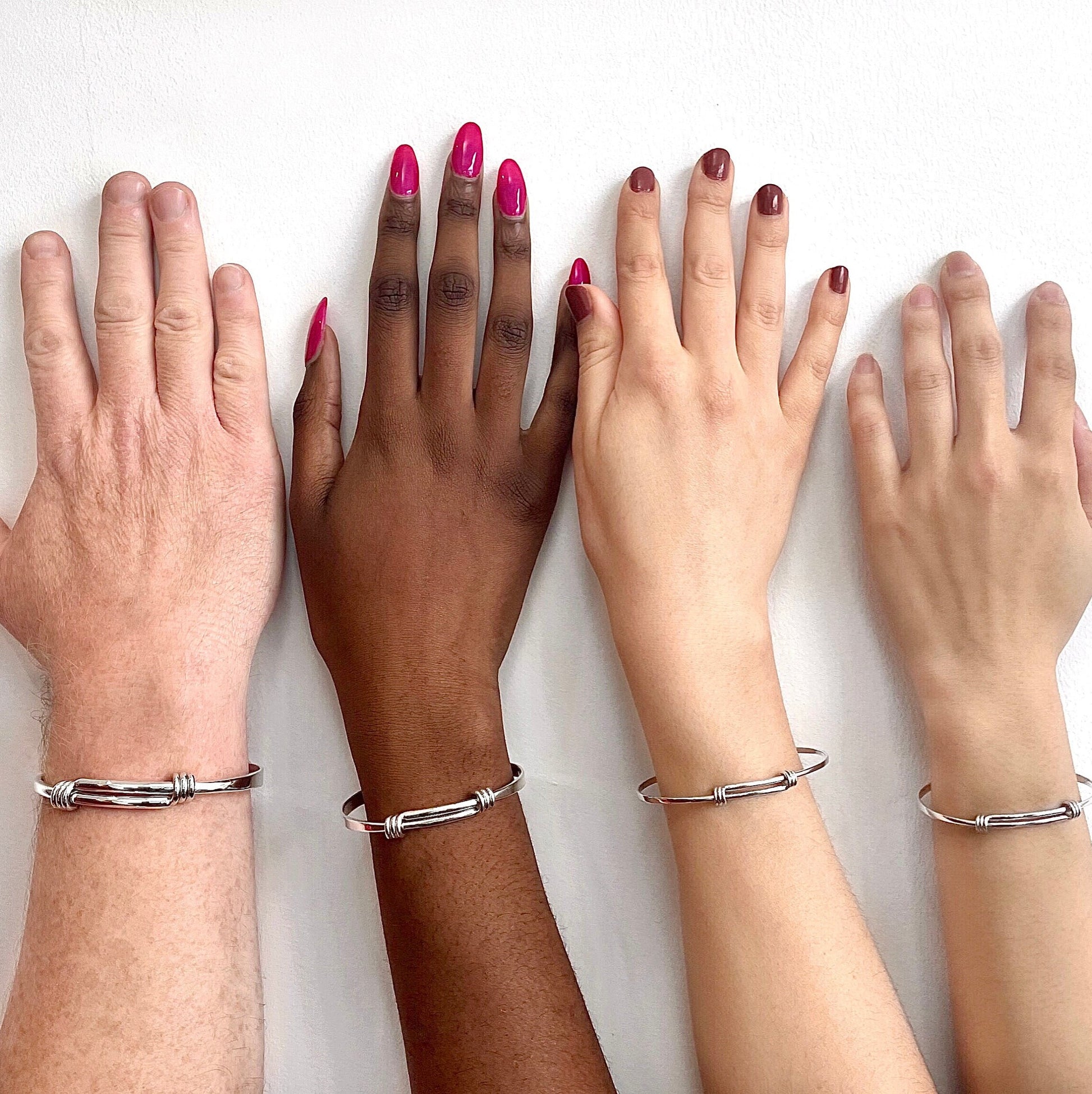 Stretchy Silver Bangle Springy Silver Bangle Gold Bangle Christening Bangle Tension Bracelet Bangle with Coils Sterling Silver Bangle