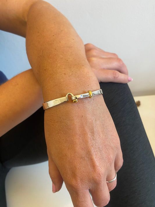 Hook and Ball Bangle Bangle in 18ct Gold Vermeil