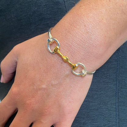 Horse Bit Bracelet in Sterling Silver and 18 Ct Gold Vermeil