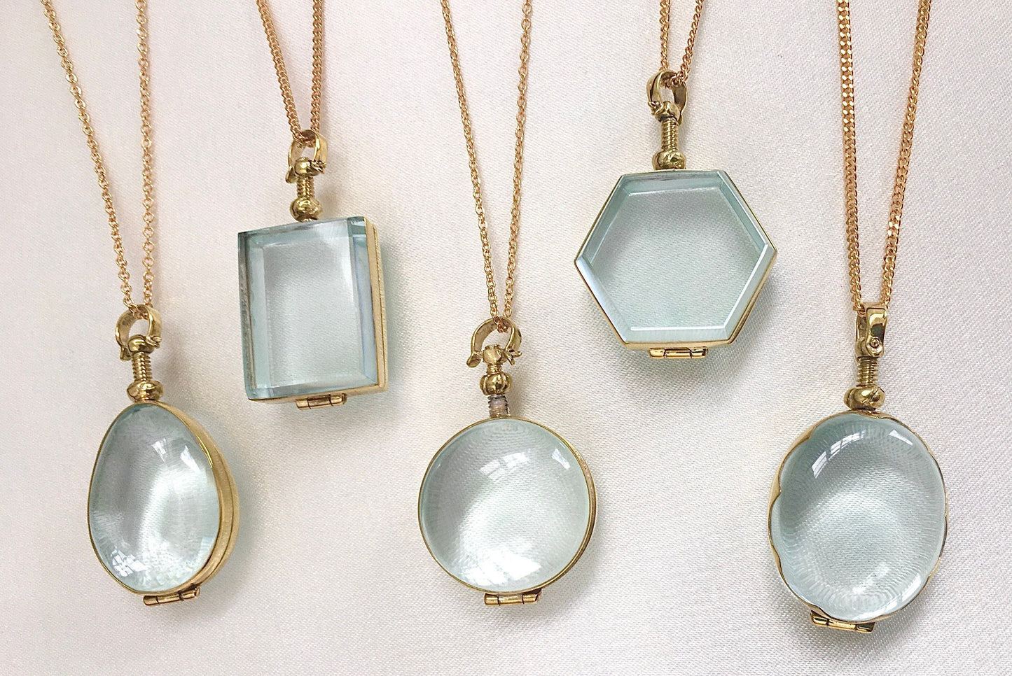 Small Deep Fillable Lockets in 18 Ct Gold Vermeil