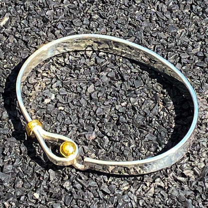 Hook and Ball Bangle Bangle in 18ct Gold Vermeil