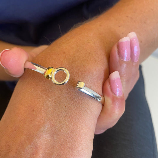 Cindy Bangle in Sterling Silver and 18ct Gold Vermeil