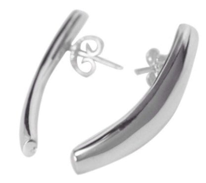 Boomerang Design Inspired Sterling Silver Stud Earrings - Mon Bijoux - Mon Bijoux